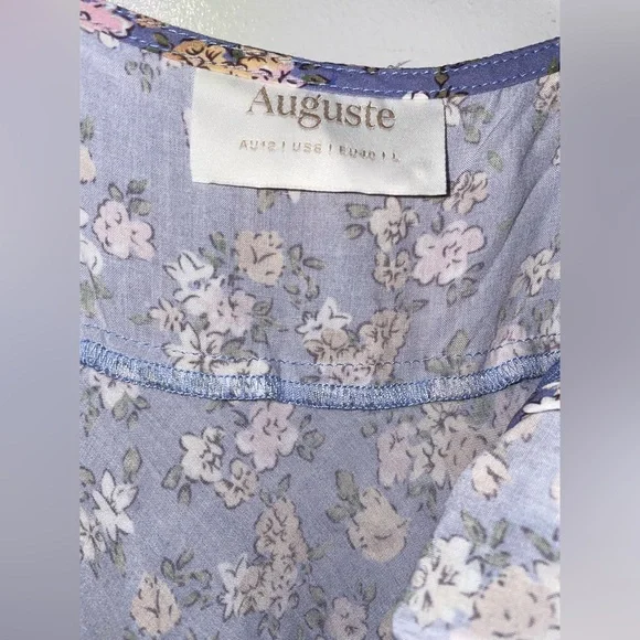 New! Auguste The Label Matilda Anne Floral Midi Dress 🪻Size 8 - Picture 6 of 10